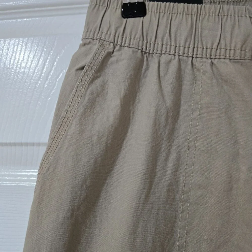 WXYZ Los Angeles Men's‎ Timothee Cargo Pants Tan Elastic Button Waist Small NWT